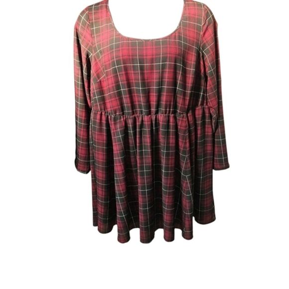 TORRID NEW DESERT PLAID Mini Georgette Criss Cross Back Skater dress 3X - Picture 3 of 15